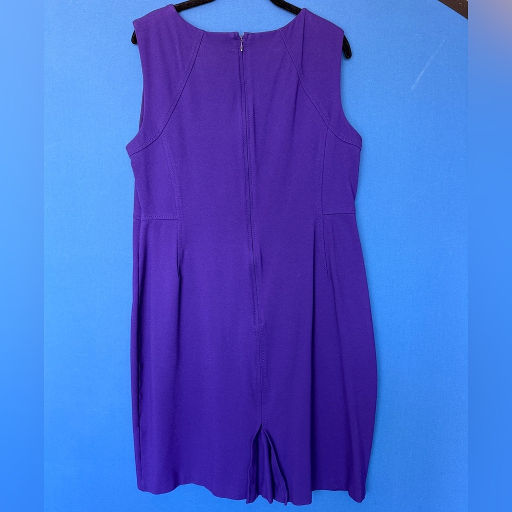 Talbots Purple Sleeveless Sheath Dress - Picture 3 of 5